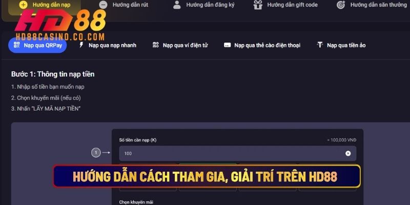 Hướng Dẫn Cách Tham Gia, Giải Trí Trên Hd88